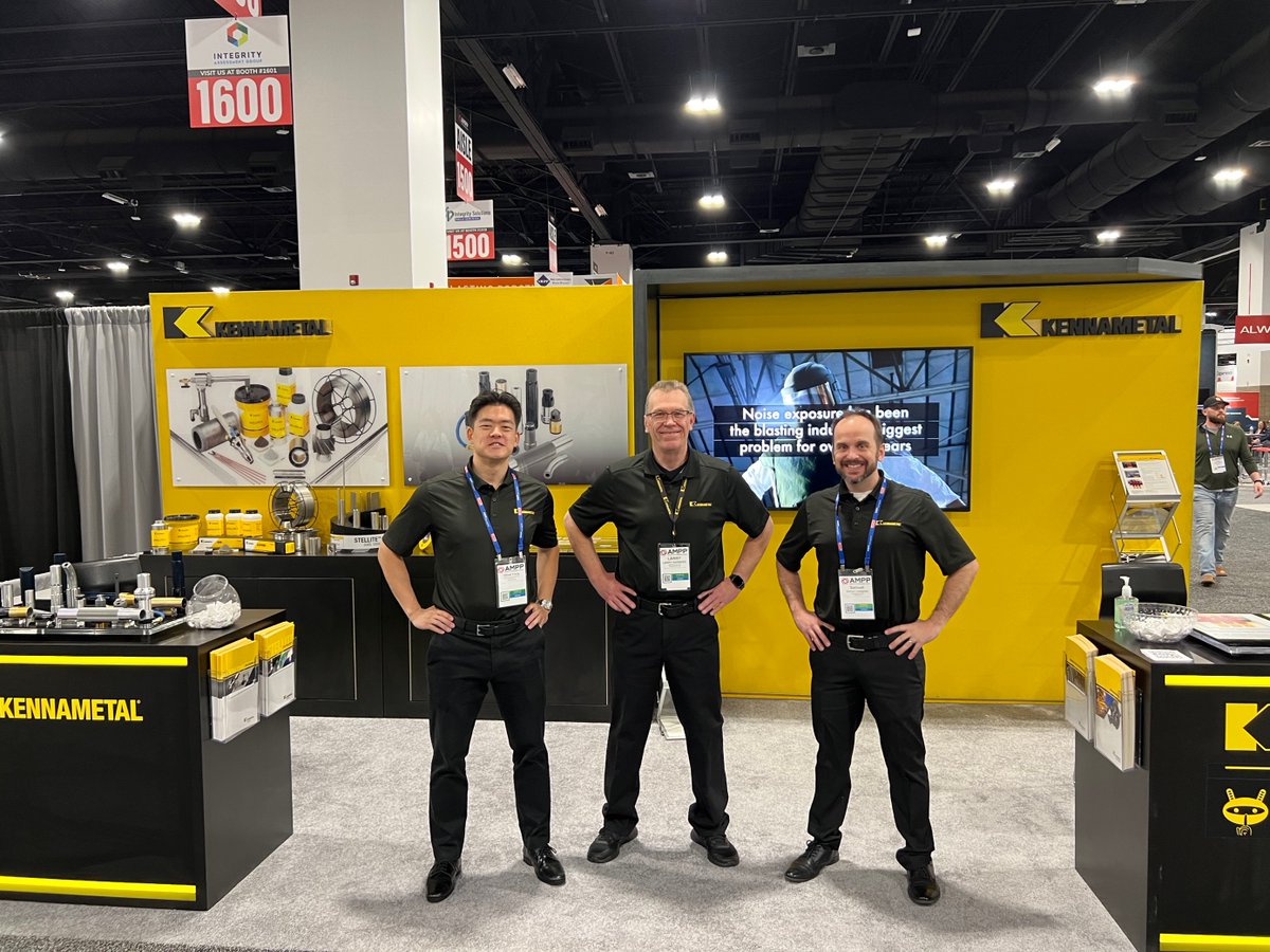 Kennametal's tweet photo. Today is your last chance! Visit our wear protection and advanced surface preparation experts at the @AmppOrg Annual Conference + Expo (#AMPP2023) - booth 1738 - to find out how we can improve your productivity. 

#AMPP #BlastNozzle #AbrasiveBlasting #WearProtection https://t.co/bisQTWMv4m