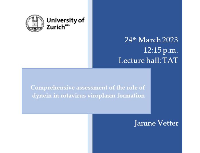 uzh__Virology's tweet photo. We are glad to announce the talk of our doctoral student Janine Vetter😁💯
#seminar #virology #uzh #talk #doctoral #research #rotavirus #uzh #university #viroplasm https://t.co/RphddROdyI