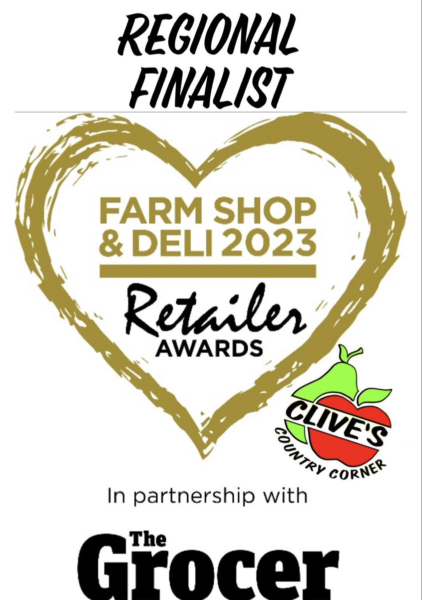 ClivesCorner's tweet photo. We received a very interesting email yesterday from the Farm shop and deli show We’re Regional Finalists ! But in the meantime we’ll continue to concentrate on the most important thing you our consumers and the fresh produce we provide “ 
Thank you @FarmShop_Deli #FSDAwards https://t.co/grrKC1XN4A