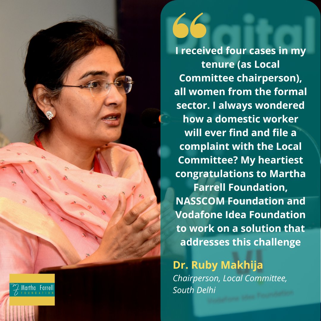 FoundationMf's tweet photo. (3/3)
Designed & developed as a collaborative effort between @NASSCOMfdn, @vodafoneIN_Fdtn and MFF, it provides a platform for women to file complaints of sexual harassment at the workplace with their #LocalCommittees with just a few taps on their phone! https://t.co/dNiqDH4mLi