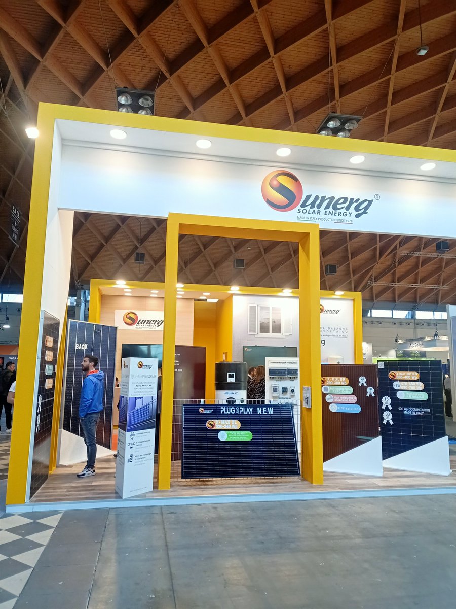 Sunerg_Solar's tweet photo. day1 #keyenergy Welcome to Rimini!
Passate a trovarci o seguiteci per scoprire le novità esposte in fiera! Contattateci per ulteriori informazioni!
#fotovoltaico #solaretermico #pompedicalore #floating #greenpower https://t.co/WNYHLJwgiH