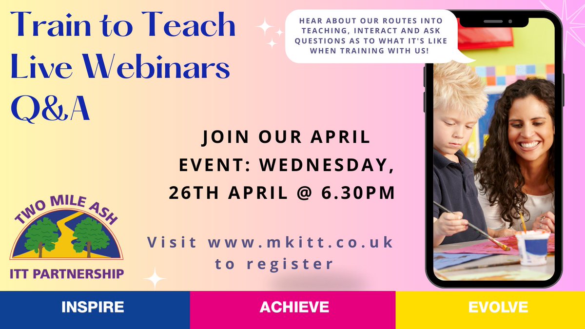 TMAITTP's tweet photo. Want to become a teacher? Register for this online event now.
#teachertraining #teachersoftwitter #futureteachers #trainingateacher #teachers #teacherlife #teachersfollowteachers #teacherstyle #training #education #itt #traineducators #trainee #studentlife #traineelife #teacher https://t.co/vmwTmhFCtV