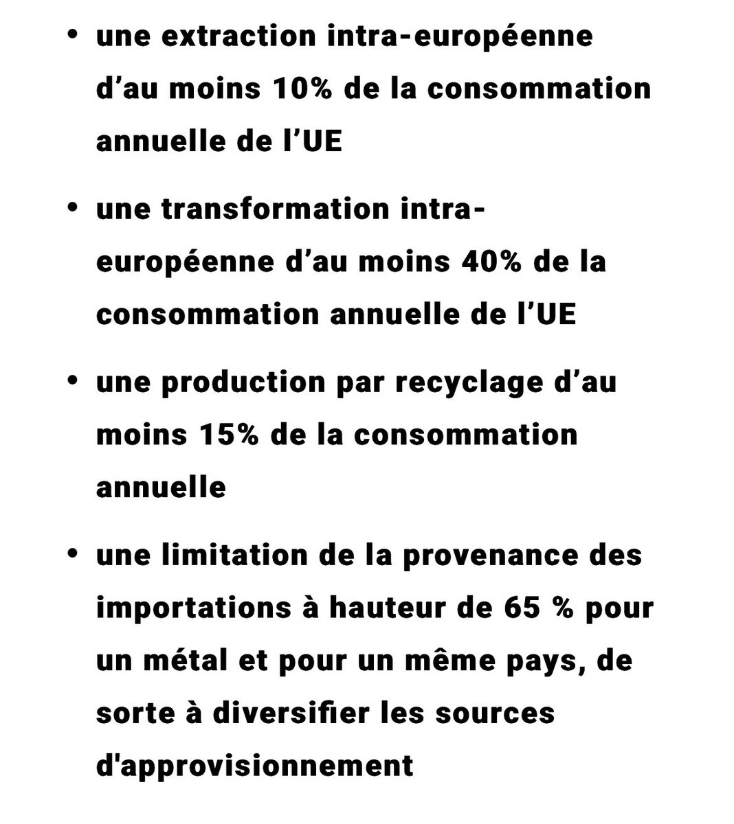 Les principaux points du Projet de règlement européen sur les matières premières critiques #TransitionEnergetique