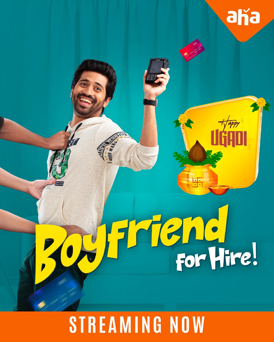 #BoyFriendForHire ♂️ wishing everyone a Happy Ugadi 😍

This festival day enjoy a Youthful Romantic Entertainer on @ahavideoIN with your friends & Family 🍿

▶️ aha.video/movie/boy-frie…

#HappyUgadi
@mynameisViswant @malavika2831 @isantydirector