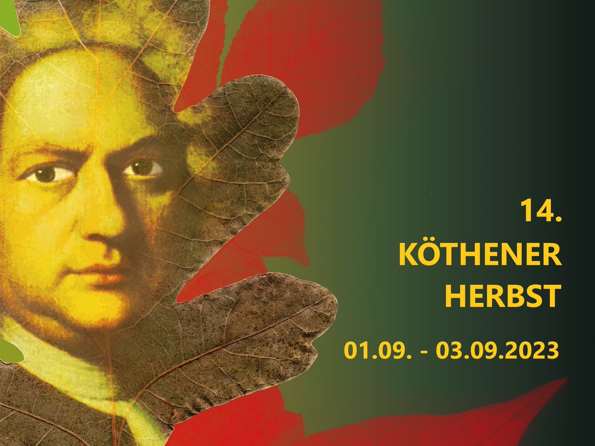 ++Veranstaltungstipp++

In Gedenken an das Leben und Wirken Johann Sebastian Bachs findet  wieder der „Köthener Herbst“ statt. 

Alle Informationen zu den Veranstaltungen und dem Kartenvorverkauf gibt es hier
👇
koethen-anhalt.de/de/veranstaltu…

#koethenanhalt #jsbach #koethenerherbst