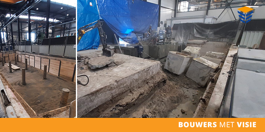 MOGELIJKHEDEN | In Oud-Beijerland bouwen we een nieuwe fundering voor een machine. Daarvoor moesten er eerst drie vloervelden verwijderd worden.
Vervolgens zijn de nieuwe heipalen geheid en gaan we nu de fundering opbouwen.

#gbs #vissers #betonbouwwest #middelwateringbouw