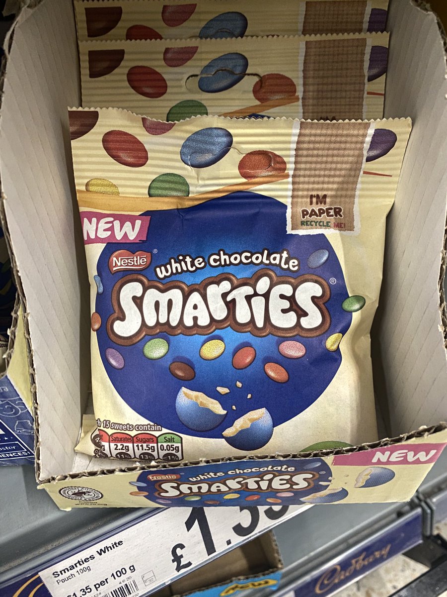 Well done ⁦@SmartiesUKI⁩ ⁦@greenandblacks⁩ ⁦@TonysChocoUK_IE⁩ ⁦@GalaxyChocolate⁩ for #plasticreduction and showing it can be done.shame ⁦@CadburyUK⁩ one of the biggest #plasticpolluters aren’t making inroads to #reduceplastic which is #climatechange