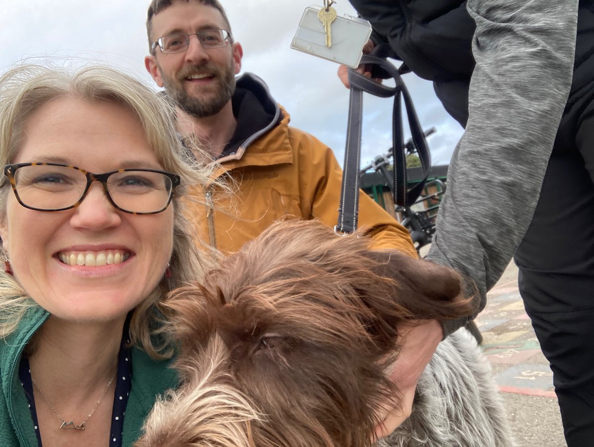 Enjoying a week catching up with colleagues in North Wales. Some of my highlights have been catching up with @Jonny_Eldridge and meeting Bili the well-being dog at @esgobmorgan 🐶 #wellbeing #activetravel