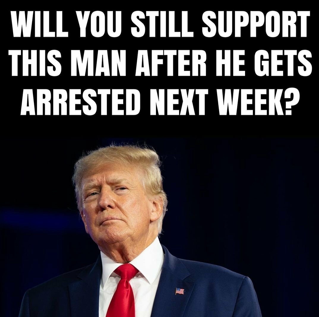 WILL YOU CONTINUE TO SUPPORT PRESIDENT TRUMP 💯 IF ARRESTED?