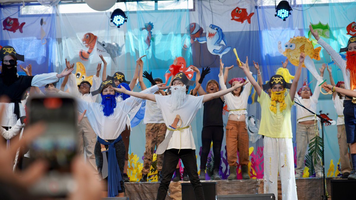 ISLQatar's tweet image. Our little pirates have captured our hearts with their fantastic performance in the Pirates musical. Their talent and dedication have set sail on an unforgettable journey, bringing the whole community together for a day of fun and entertainment. 

#Musical #CommunityBonding
