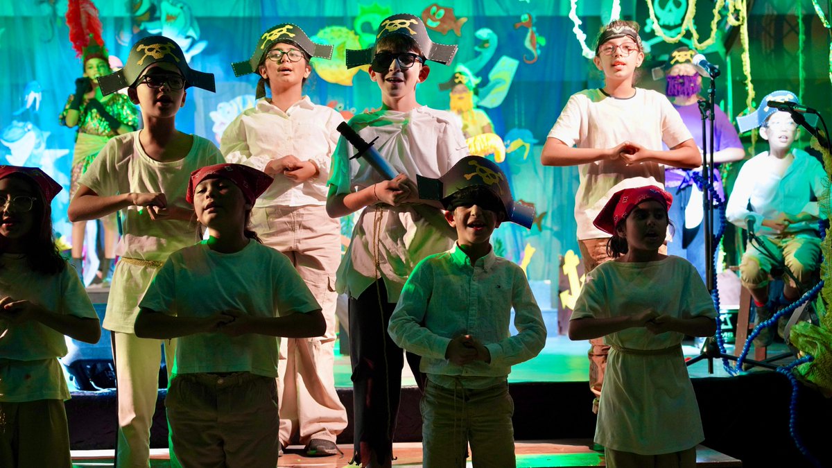ISLQatar's tweet image. Our little pirates have captured our hearts with their fantastic performance in the Pirates musical. Their talent and dedication have set sail on an unforgettable journey, bringing the whole community together for a day of fun and entertainment. 

#Musical #CommunityBonding