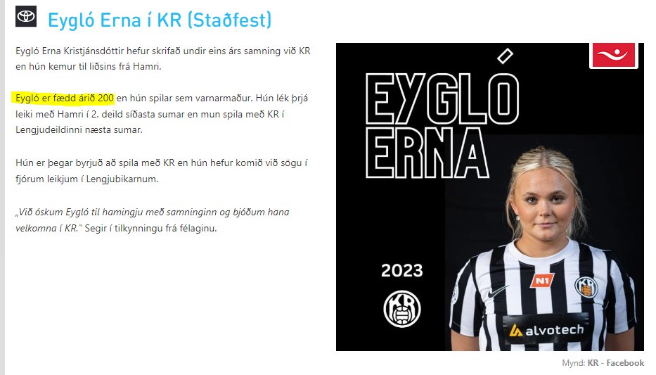 bearjay's tweet photo. Frétt dagsins: Elsta knattspyrnukona sögunnar gengur til liðs við KR https://t.co/6SY53ZMQWo
