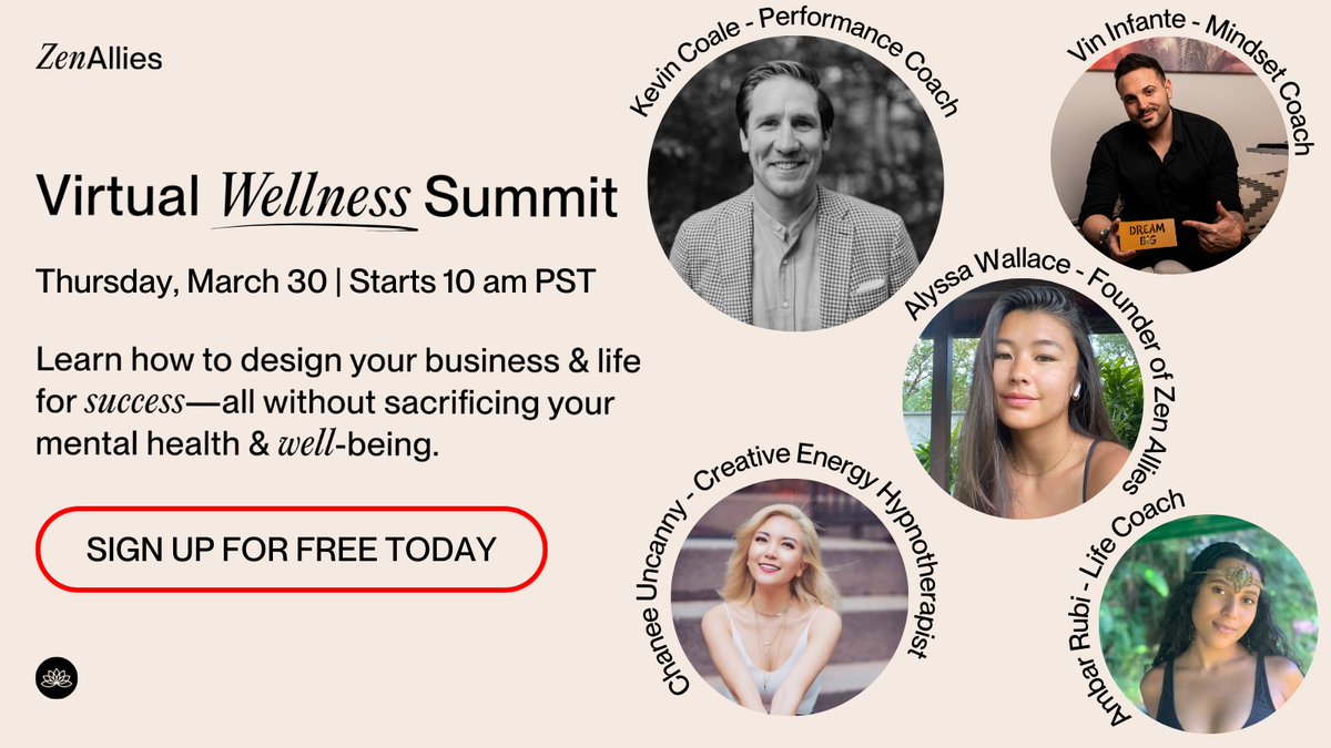 momentsofspace's tweet image. We’ll be joining @zenalliesNFT Virtual Wellness Summit and sharing a live meditation on the 30th of March. 🤍

Join us and a whole host of speakers to: 

→ Release limiting beliefs
→ Master your mind
→ Up-level your life

Register here: zenallies.com/virtualwellnes…