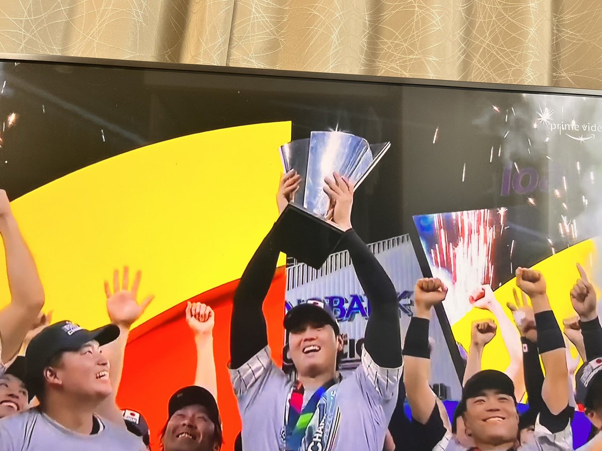 LFc3a's tweet photo. WBC日本優勝🏆
おめでとう❤️❤️❤️

大谷くん最高✨✨✨

#WBC2023決勝 https://t.co/Ty3B8grVZw