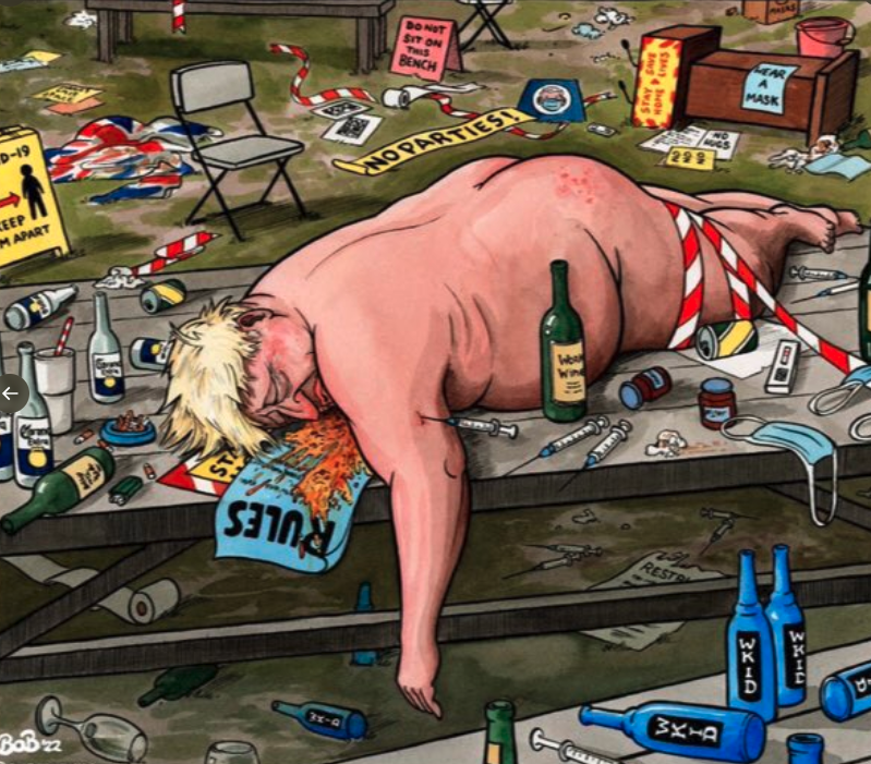 #Boris #Johnson - Today is the day when Bozo realises that #ThePartyIsOver - and he's getting one hell of a hangover...
