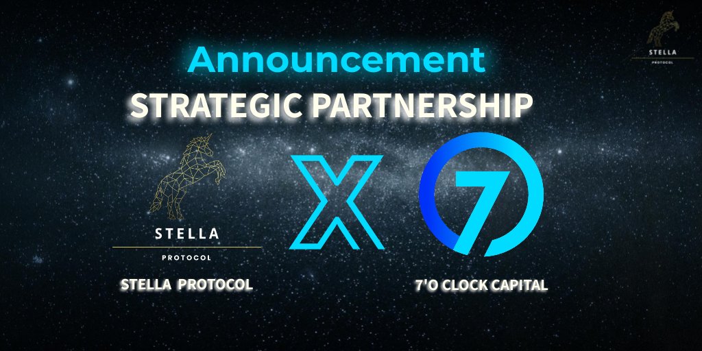 StellaProtocol's tweet photo. ๐๐We've partnered with @7OC_Labs to expand our reach and drive innovation in the blockchain industry. Together, we'll explore new opportunities and push the limits of what's possible in the world of crypto. #StellaProtocol #7OCLabs #Blockchain #Innovation #Partnership https://t.co/KVjrUOT2gu