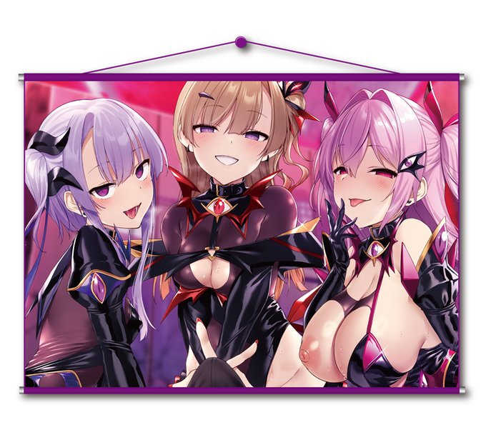 左藤空気 B2タペストリー『愛聖天使ラブメアリー ～堕ちた魔法少女たちの淫惑～』FANZA様:メロンブックス様:とらのあな様:アリスNET様:その他各通販にて予約受付中! 