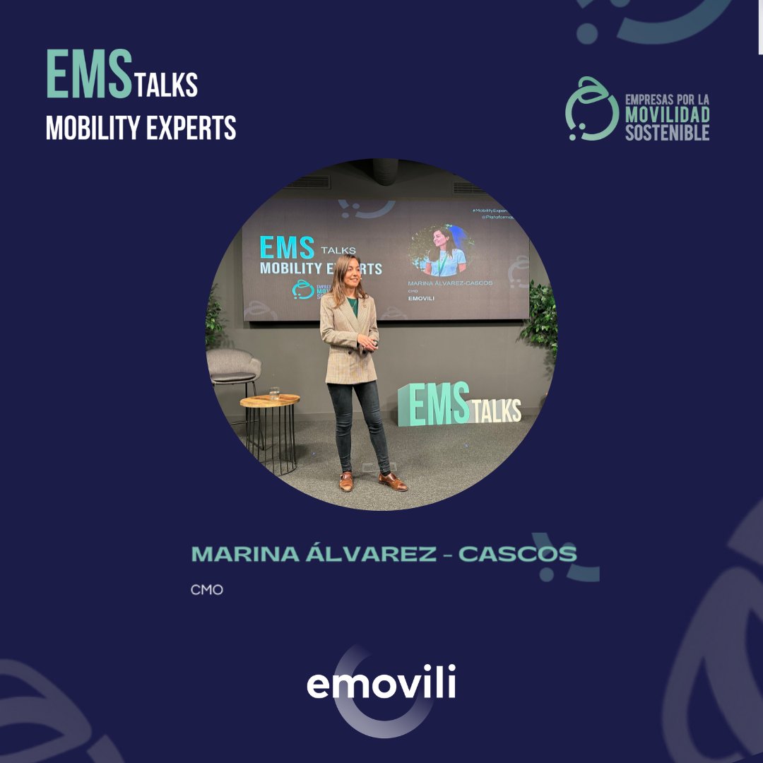 ¡Hoy #emovili estará en #SummitEMS2023! Nuestra CMO dará una Inspirational Talk, emitida en la 7ª edición del encuentro ‘SUMMIT 2023: Impulsando la Movilidad Sostenible desde las Empresas’. Gracias por la invitación a @PlataformaEMS #SmartMobilitySpain