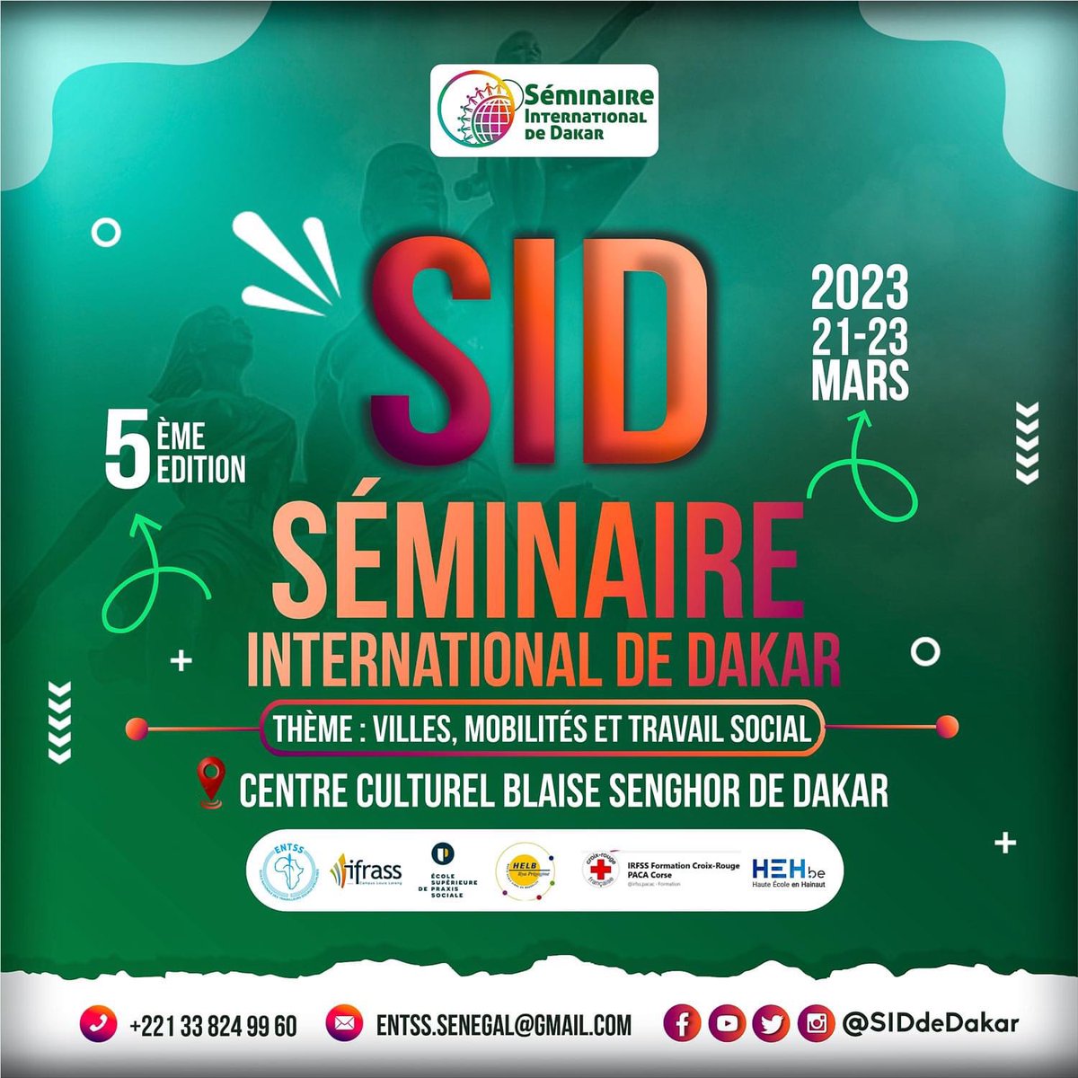 OProfeeg's tweet image. #SID Séminaire International de Dakar
PROFEEG a pris part à cette importante rencontre internationale dans la capitale sénégalaise organisée par l’école nationale des travailleurs sociaux spécialisés #ENTSS. Le Thème de cette édition est : « VILLE MOBILITÉ ET TRAVAIL SOCIAL »