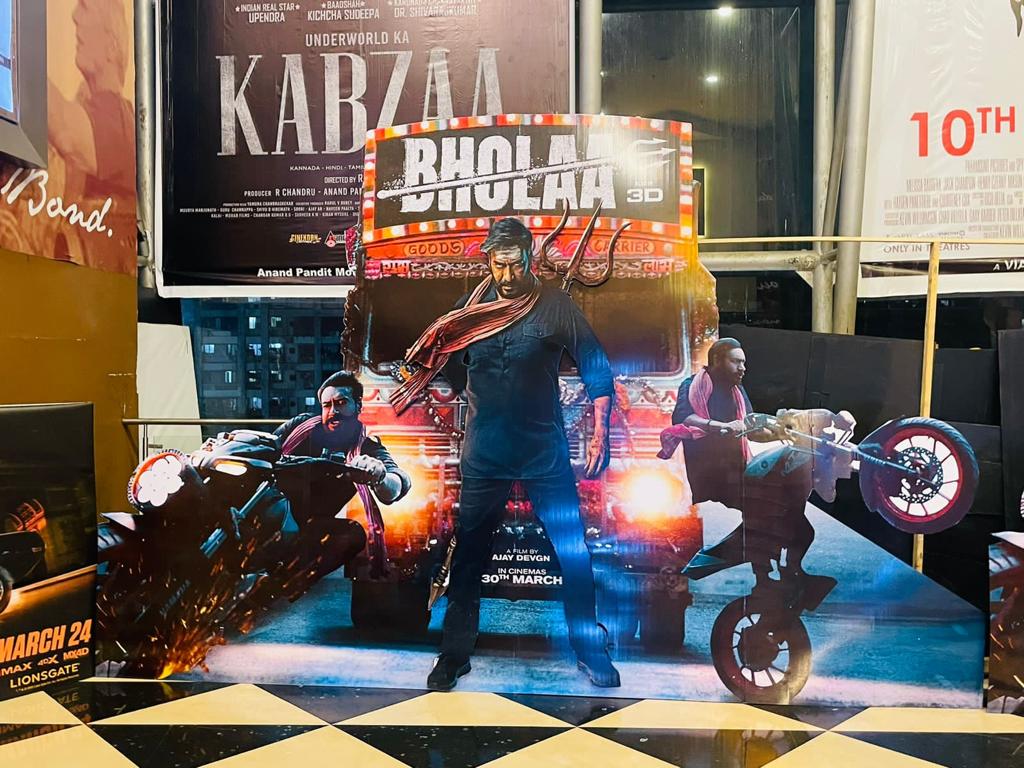 _PVRCinemas's tweet photo. #Bholaa Madness begins! 🔱
Get ready to witness a tale of two outcasts, united in their quest for justice.

Bholaa, coming to #PVR on 30th March’23!
Book Now: https://t.co/xjsmSdY2Nj

#AjayDevgn #Tabu #BholaaOn30thMarch #BholaaIn3D #KrishnaKumar #AdityaChowksey #BholaaAtPVR https://t.co/cpJKuUsTKH