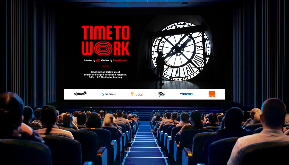 Dans 2 semaines, Time to Work sera en ligne dans le monde entier.

Le soir de sa sortie, à 20h, je serai au cinéma à Paris avec toute la team du film pour le dévoiler sur grand écran. Il reste quelques places pour cette unique projection publique :  eventbrite.fr/e/billets-proj…