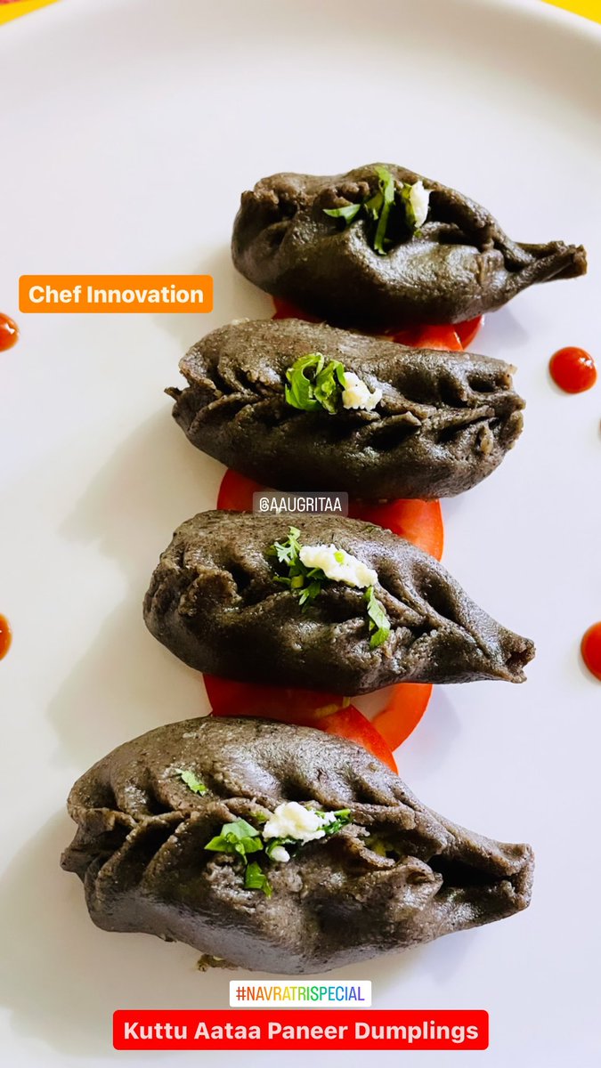 chefshivghosh's tweet photo. As Navratri have started from today and what’s best then preparing “Kuttu Aata Paneer Dumplings” for people who are fasting so that they don’t have to eat boring food during fast.
.
.
#EpicTruth #Aaugritaa #ChefInnovation #FusionFood #Dumplings #Foodie #Chef #Navratri #Yummy https://t.co/LloWImcPT4