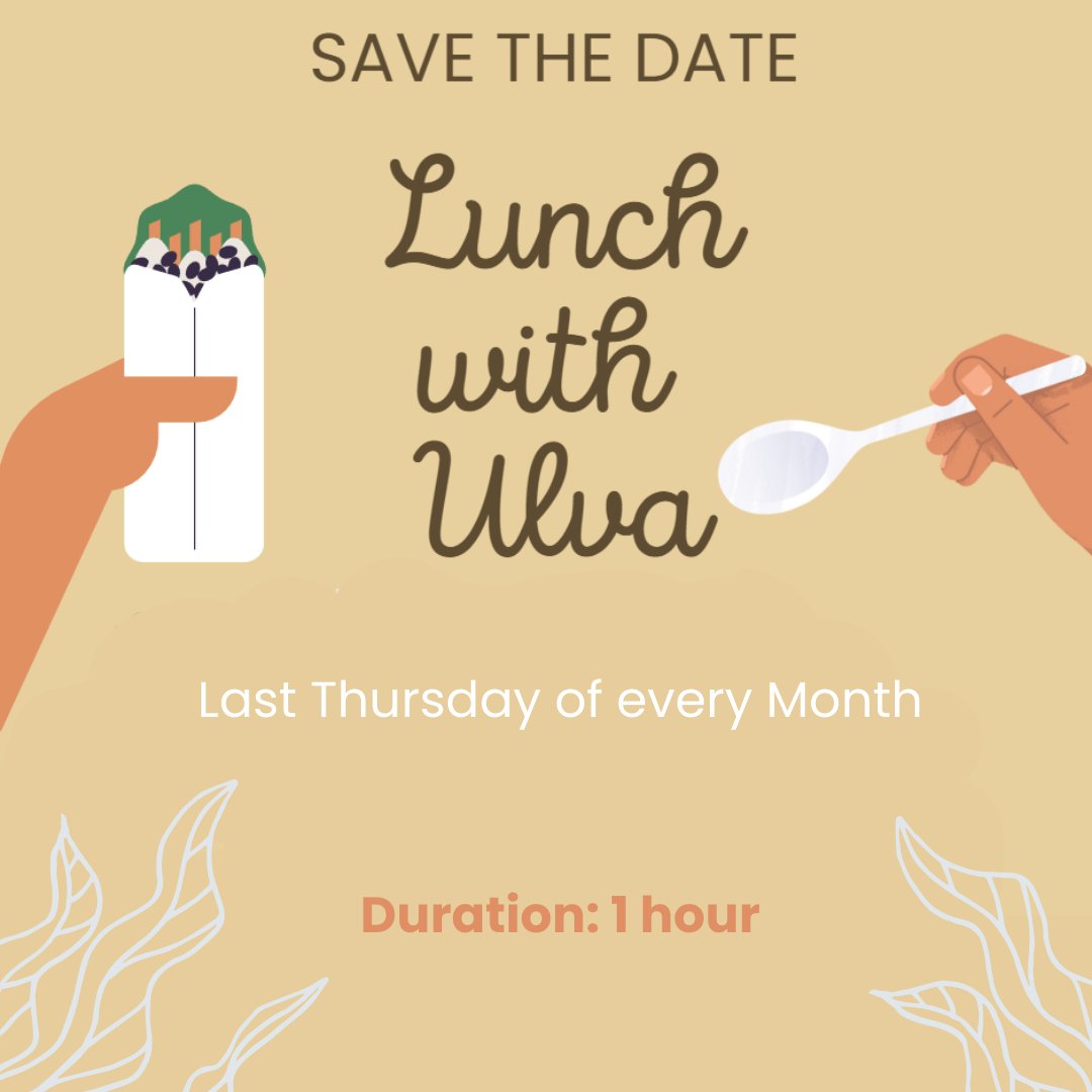SeaWheatCOST's tweet photo. We are thrilled to announce the launch of our monthly online webinar series, "Lunch with Ulva." It is aimed at students, marine biologists, seaweed researchers, and companies working with seaweed along the value chain.
Join us!
#SEAWHEAT #COSTACTION #SEAWEED #ULVA #CA20106 https://t.co/8q71PTYjzU