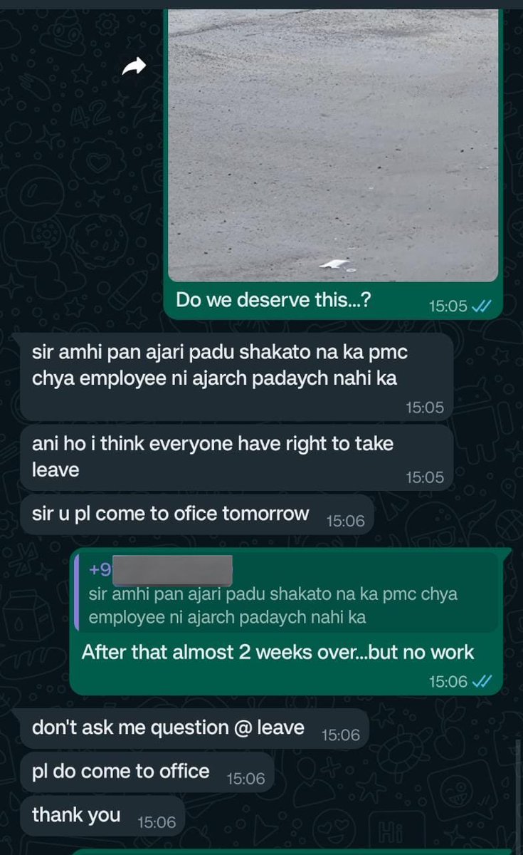 amarlungare's tweet photo. The #arrogance of @PMCPune #officials @SidShirole @bplrvs @supriya_sule @BalwadkarAmol 
When requested for the update on a complaint after 2 weeks https://t.co/McchL9wpri