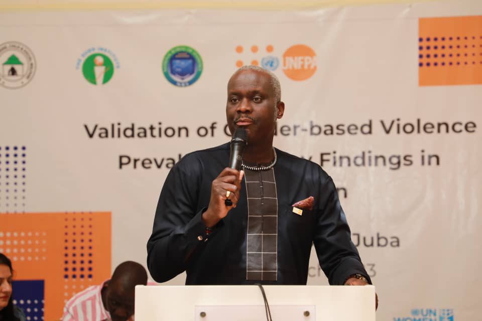 UNFPASouthSudan's tweet photo. "One who seeks to keep another down, must stay down to hold them down". Dr. @OlajideDemola @UNFPA 🇸🇸 

GBV is a significant drag on socioeconomic development and thus must be eliminated for the benefit of all. #Musharaka4Tanmiya  #EndGBV https://t.co/g2AgiZtSyh