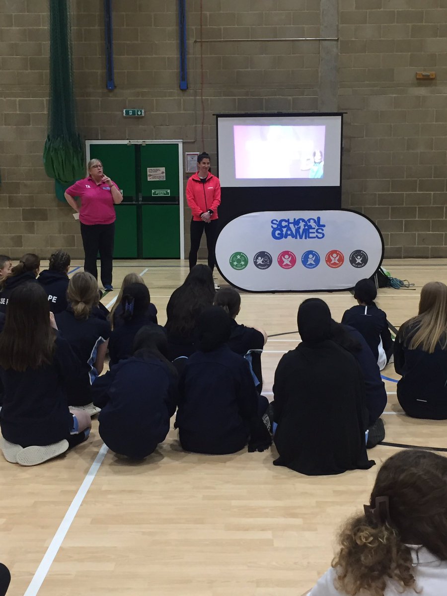 Here we are at the start of our Hertfordshire This Girl Can festival as part of our School Games Programme. Jenna Downing is inspiring the girls to be the best they can be and to empower others. <a href="/YourSchoolGames/">School Games</a>
