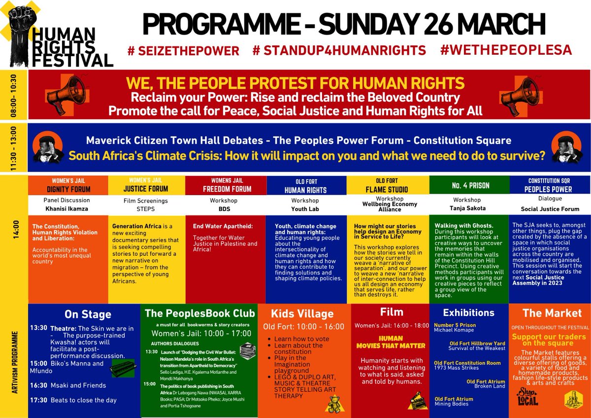 326project's tweet photo. Constitution Hill is hosting its Human Rights Festival 2023 this weekend and we will be there! Come and visit our stall, we can't wait to meet you and share more with you about the Three2Six project.
#HumanRightsFestival2023 #Three2Six #ConHill https://t.co/swun3tNBPx