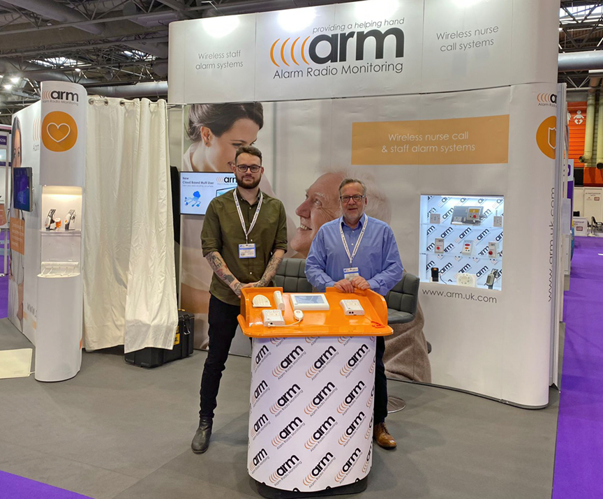 AlarmRadioMo's tweet photo. Paul and Rueben ready to roll at @UKCareWeek event in Birmingham today.  If you are attending, pls do drop by Stand H50 for a chat 
#UKCareWeek #careweek #nursecall #wirelessnursecall #carehomes #nursinghomes #hospitals https://t.co/tVyZxzWris