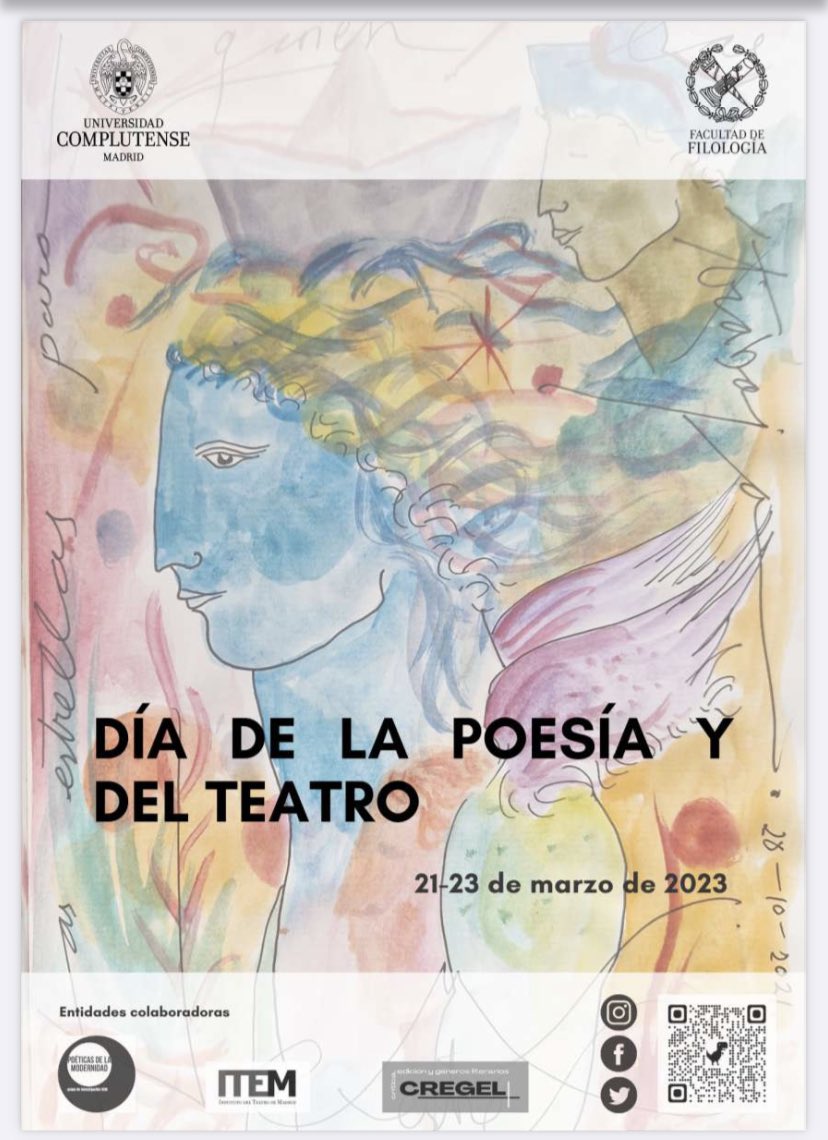 Ojito a lo que hemos montado mañana por el día de la poesía en <a href="/FilologiaUCM/">Facultad de Filología de la UCM</a>. Estaré con mis querides <a href="/gemabpalacios/">Gema B. Palacios</a> <a href="/mdelacruz_0/">maría de la cruz</a> <a href="/GuerraChimpance/">La Guerra Chimpancé</a> y tantos otros poetas a los que leo y admiro 💛