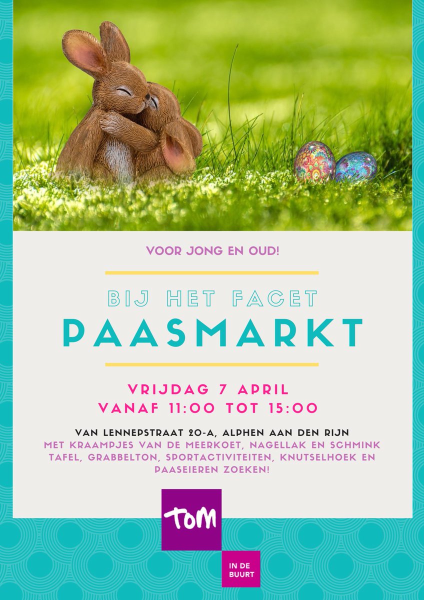 We zien jullie graag vrijdag 7 april op de Paasmarkt in Alphen aan den Rijn! 🐰