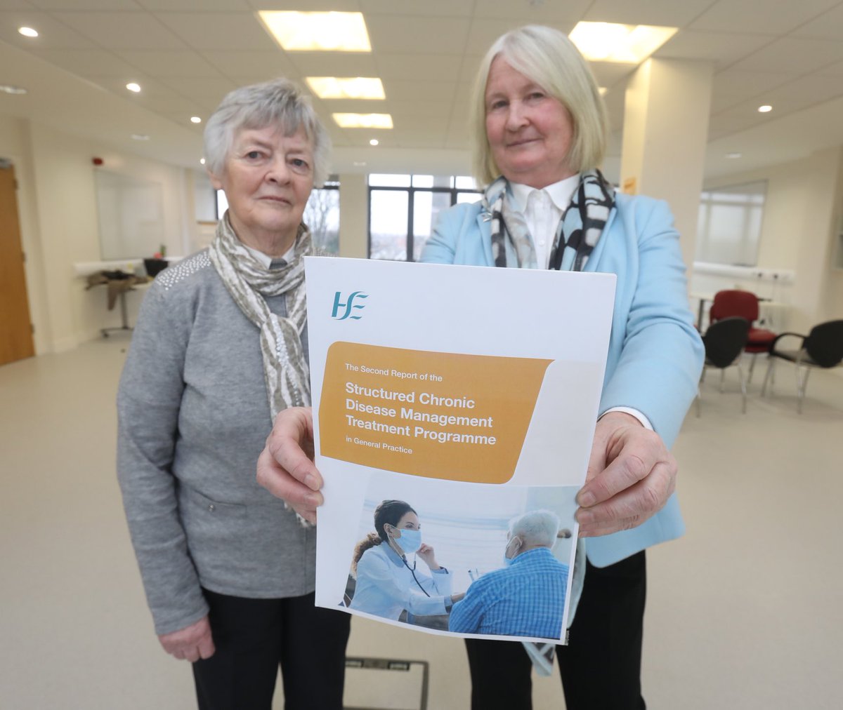 Siobhán Prendiville with Dr Orlaith O’Reilly launchnew report in Chronic Disease Management Programme -91% of patients with chronic disease are fully managed in primary care and not attending hospital for the ongoing management of their chronic condition rb.gy/4bton3