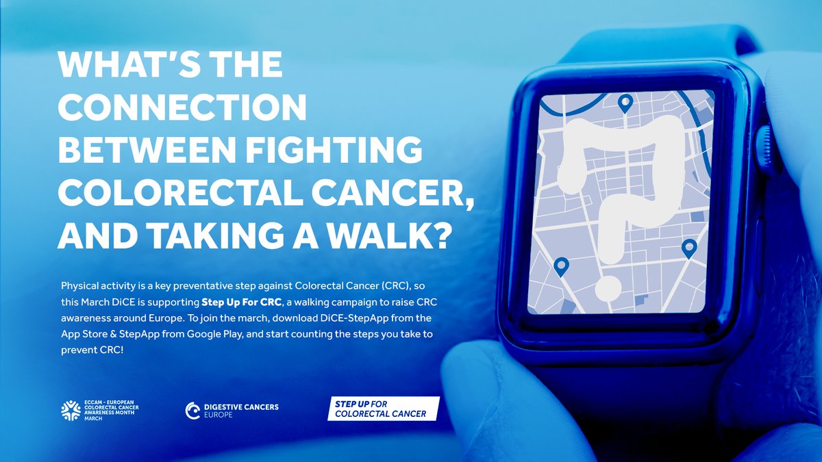 oncoscreen's tweet image. For #ColorectalCancerAwarenessMonth, @dice_europe is organising a walkathon👣! Everyone is welcome, whether you have #CRC, know someone with CRC, or would like to get involved in taking steps to raise awareness. #ECCAM2023 

➡️Learn more how to join&amp;gt;&amp;gt; eccam2023.digestivecancers.eu