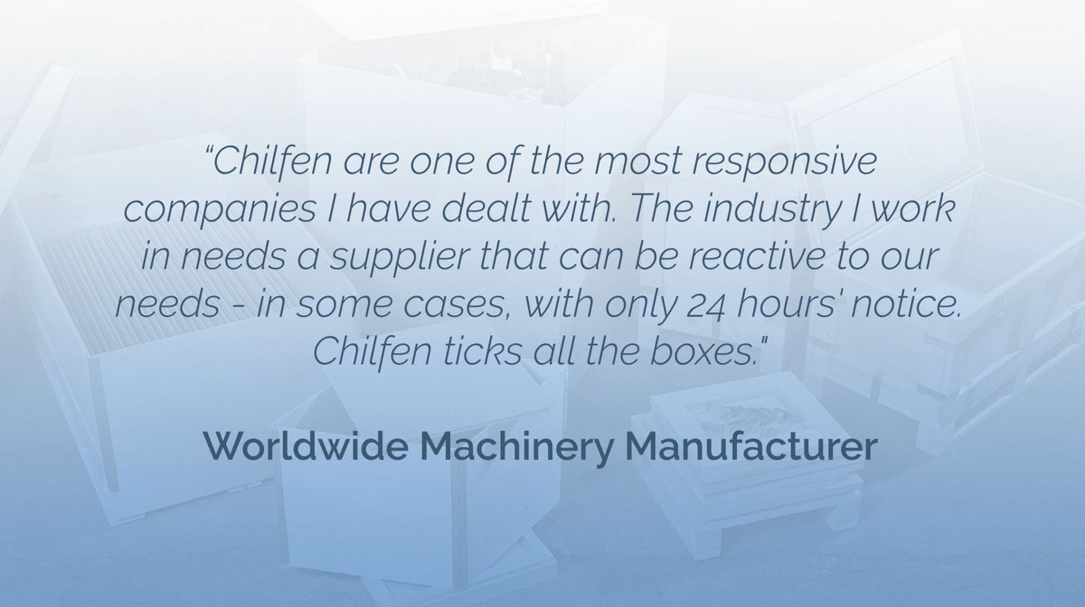 ChilfenTP's tweet image. Discover what some of our clients have to say about our work. chilfentimberpackaging.co.uk/company/custom… 
#timberpackaging #exportpackaging