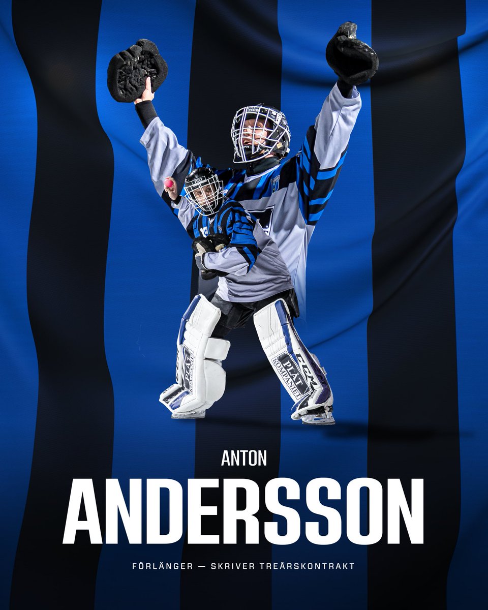 SiriusBandy's tweet photo. Anton Andersson förlänger med blåsvart — stjärnmålvakten skriver treårskontrakt 💙🖤 https://t.co/jxXMiY5wPz