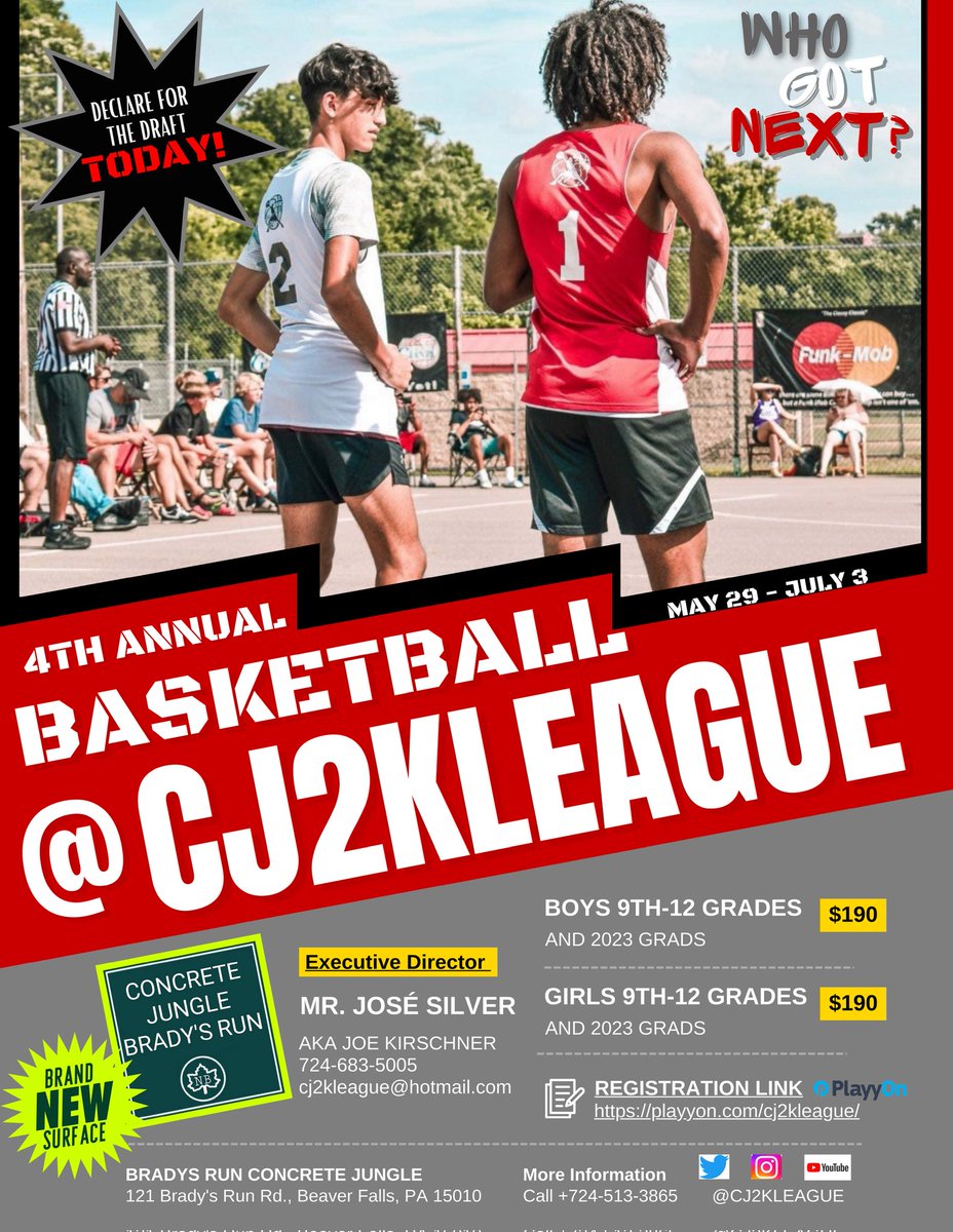 CJ2KLeague's tweet photo. 🚨 #LOTTERYALERT 🚨
Rowan Carmichael just declared for the CJ2K 2023 Draft! The 5'10 Combo Guard (Avonworth '25) is one of the nastiest guards in the CJ2K. 2022 All-Star. Game Xtra smooth! From the PK Flash Fam & also can go on the soccer field. Welcome back our Players Union VP! https://t.co/bw3U8Qaj1y