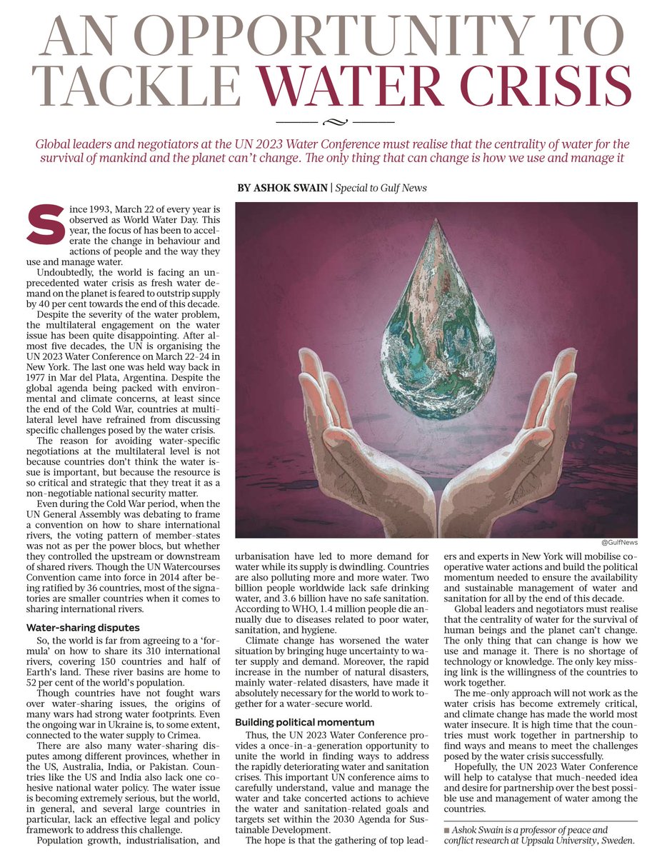 ashoswai's tweet image. #WorldWaterDay #UNWater2023Conference 
 
gulfnews.com/opinion/op-eds… #RightIsWrong