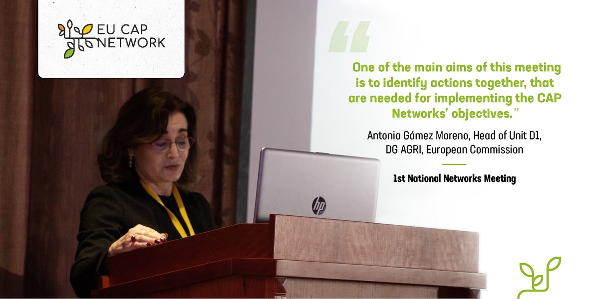 Antonia Gámez Moreno, Head of Unit D1 at @EUAgri, set the scene at the 1st #NNMeeting👏