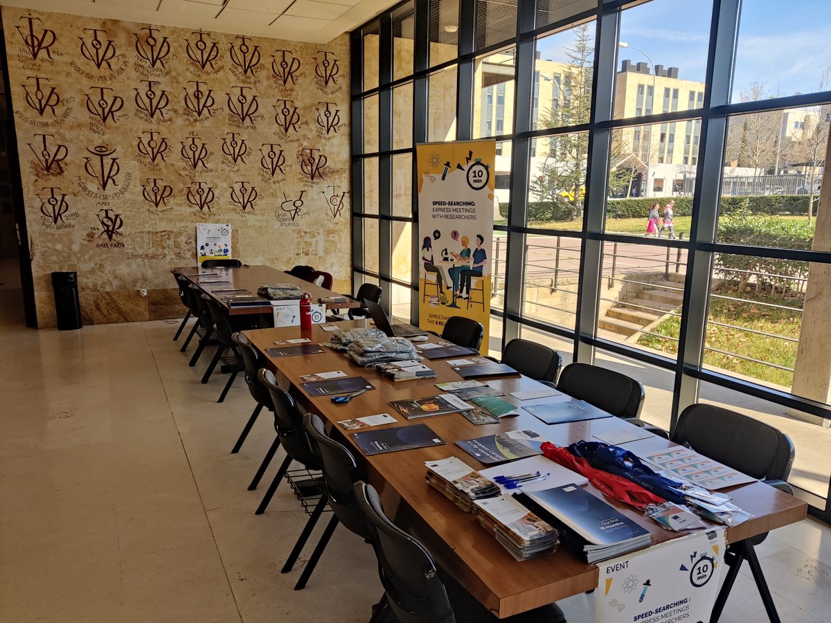 USAL_EC2U's tweet photo. #SPEEDSEARCHING | Hello  Europe 🇪🇺👋 ! Hello colleagues from @UniJena @unipv @UnivPoitiers @UAICiasi @UniTurku @UnivdeCoimbra !
All set here at Campus Unamuno in @usal for the @EC2U_Alliance  simultaneous Speed Searching event !
We start at 12h! https://t.co/u4SGJnBhAc