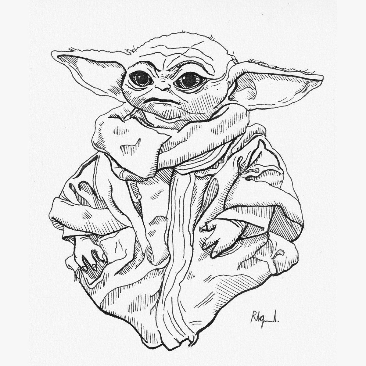 This is the way 🛸💫

Grogu, Ink on A4 Paper (7x10”)

#starwars #grogu #drawing #drawings #inkart #ink #fanart #artist #manchester #manchesterart #manchesterartist #sketch #yoda #starwarsart #artwork #artgallery #artoftheday #scifi #mandalorian #themandalorian