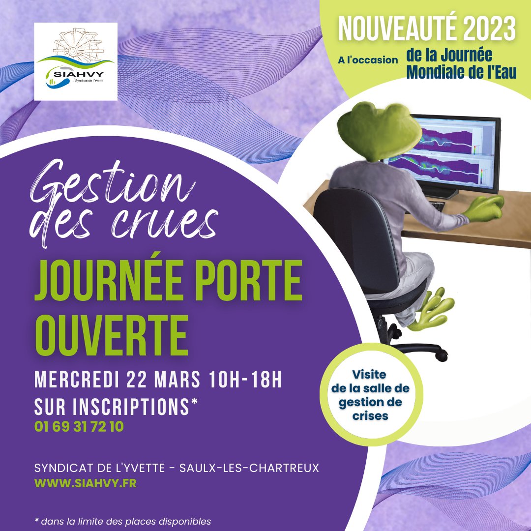 C'est parti ! Aujourd'hui, à l'occasion de la Journée Mondiale de l'Eau, nous accueillons une centaine de personnes pour leur expliquer comment se gèrent les crues de l'Yvette. 
#JournéeMondialeDeLeau #inondations #syndicatdelyvette #siahvy  #auservicedevotrevallee