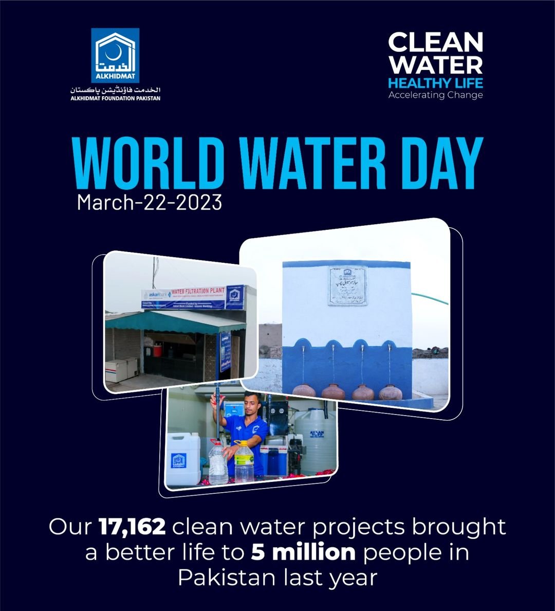 AlkhidmatOrg's tweet photo. 𝐖𝐨𝐫𝐥𝐝 𝐖𝐚𝐭𝐞𝐫 𝐃𝐚𝐲-𝟐𝟎𝟐𝟑
Our 17,162 Clean Water Projects brought a better life to 5 million people in Pakistan last year.
 #CleanWater_SadqahJariah https://t.co/EFyfhVg6hr