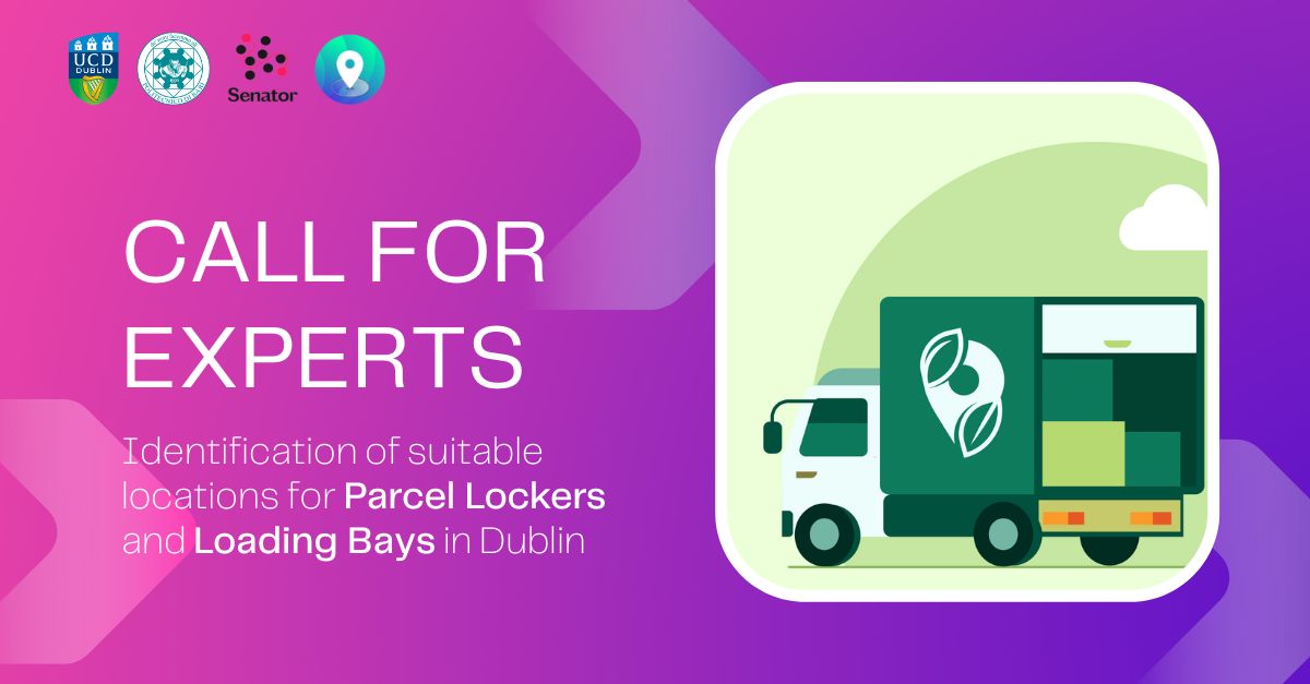 SenatorProject's tweet photo. 📢 Calling all logistics experts! Where would you suggest locating parcel lockers and loading bays in #Dublin 🇮🇪 ?
Participate now to shape a more efficient and convenient future for everyone in the city 👇
https://t.co/pLIPLgXDFY
#DublinLogistics #ParcelLockers #LoadingBays https://t.co/M8KCU3rQRB