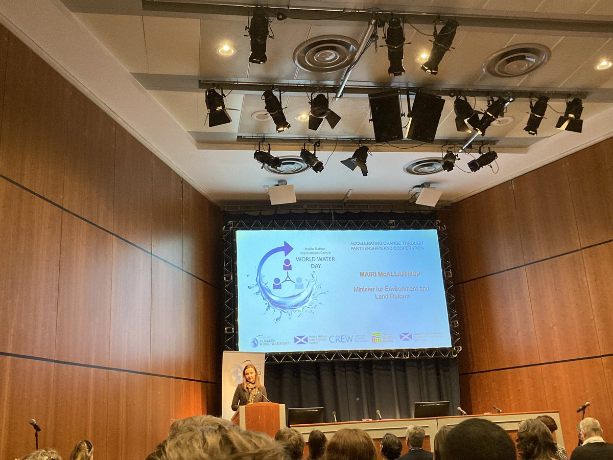Starting #WorldWaterDay2023 with opening address from @MairiMcAllan at the @HNICScotland World Water Day Event 
@DundeeWater @Geog_UoD @HydroScholars 💦🏞️

#ClimateActionNow #ClimateEmergency #WaterAction #SaveEarth #hydronation #SCOTLAND