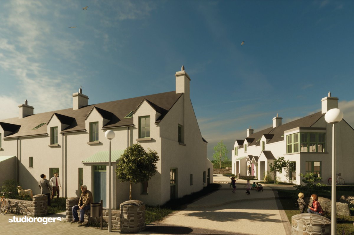 Studiorogers's tweet photo. Construction is underway for social housing on Rathlin Island for @ruralhousingni 

The site is South of McCuaig's Bar on Church Bay Road. The scheme is set to achieve Passive House Standard: read more about this on our instagram/linkedin

contractor: @LowryConstruct1
#archilove https://t.co/bSXB6Gh0kn