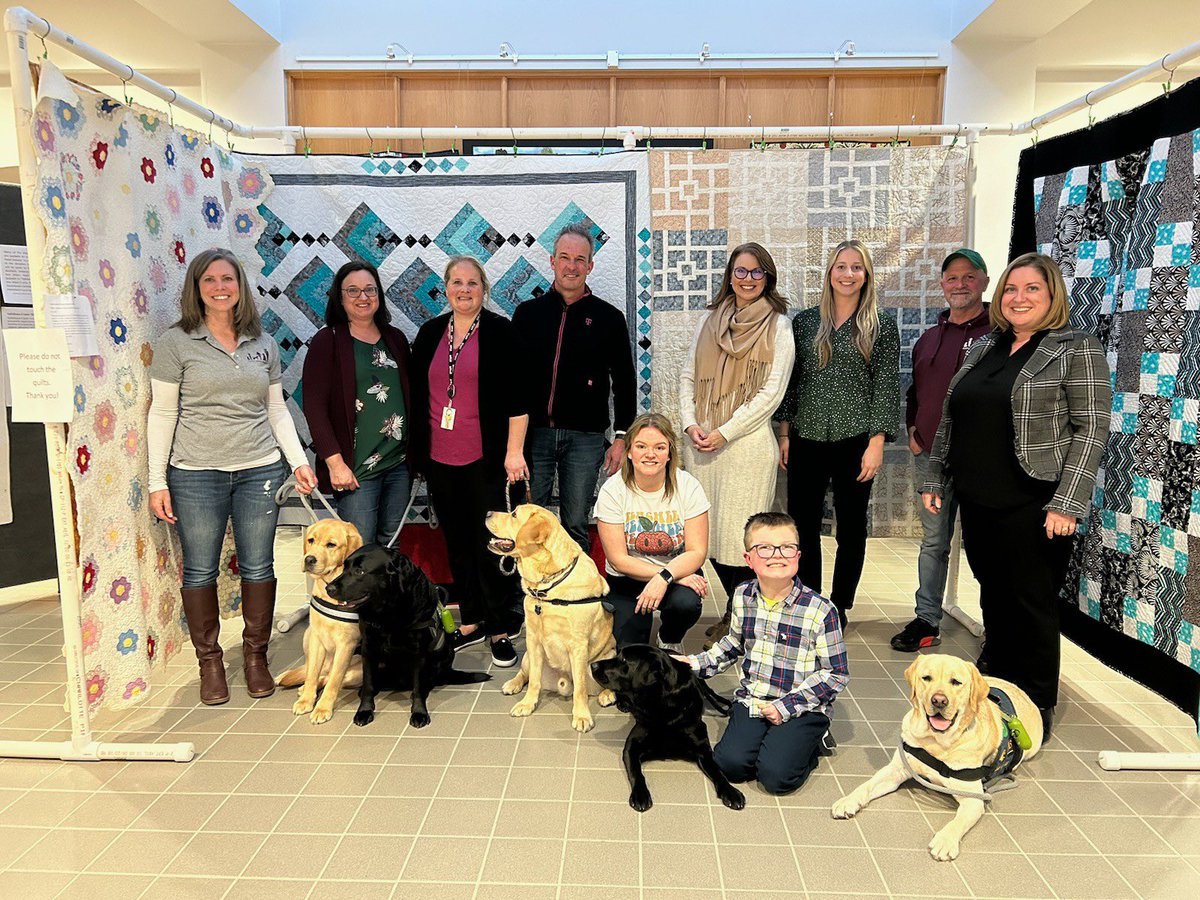 SLCSD's tweet photo. Thank you the @SLCSdogs for attending last night’s Board of Education meeting.  Thank you as well to the South Lyon Educational Foundation for their continued support of the program. https://t.co/ApavWSYhj9