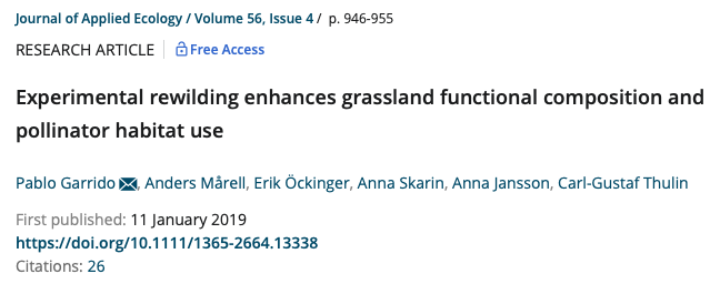 RewildingS's tweet photo. Today we're looking at the impact of rewilding on pollinator habitat use in a paper that investigates the impact of changes to grassland composition
1/
#rewilding #rewildingscience https://t.co/YKIBT0o7BC